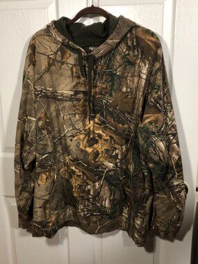 Realtree men hooded sweater, green camouflage, 3XL